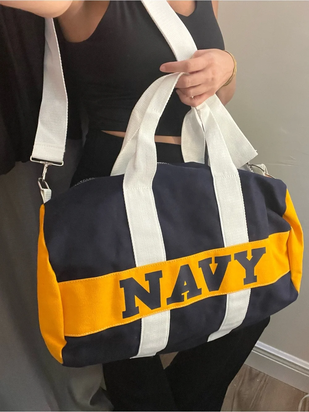 NWT Navy Canvas Duffel Bag